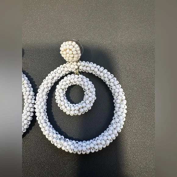 J Crew Factory Boho Beaded Statement Earrings - Picture 8 of 8